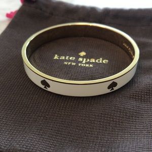 Kate Spade white and gold bangle